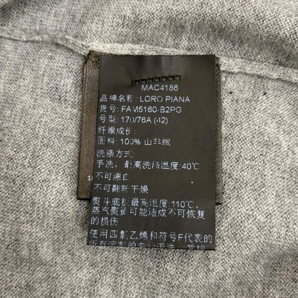 Loro Piana Gray cashmere crewneck long-sleeve sweatshirt - Picture 6 of 7